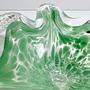 Vintage italienischer Glas-Aschenbecher in Pastellgrün 4