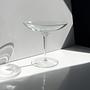 Vintage mundgeblasene Glas Fußschale 0