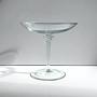 Vintage mundgeblasene Glas Fußschale 1