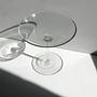 Vintage mundgeblasene Glas Fußschale 4