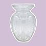 Art Deco Glasvase mit Schliffdekor und floralen Details 0