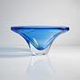 Focke & Meltzer Amsterdam große Kristallglasschale in Blau 1