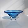 Focke & Meltzer Amsterdam große Kristallglasschale in Blau 0