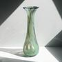 Vintage Art Glass Vase in Hellgrün 1
