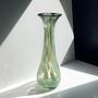 Vintage Art Glass Vase in Hellgrün 3