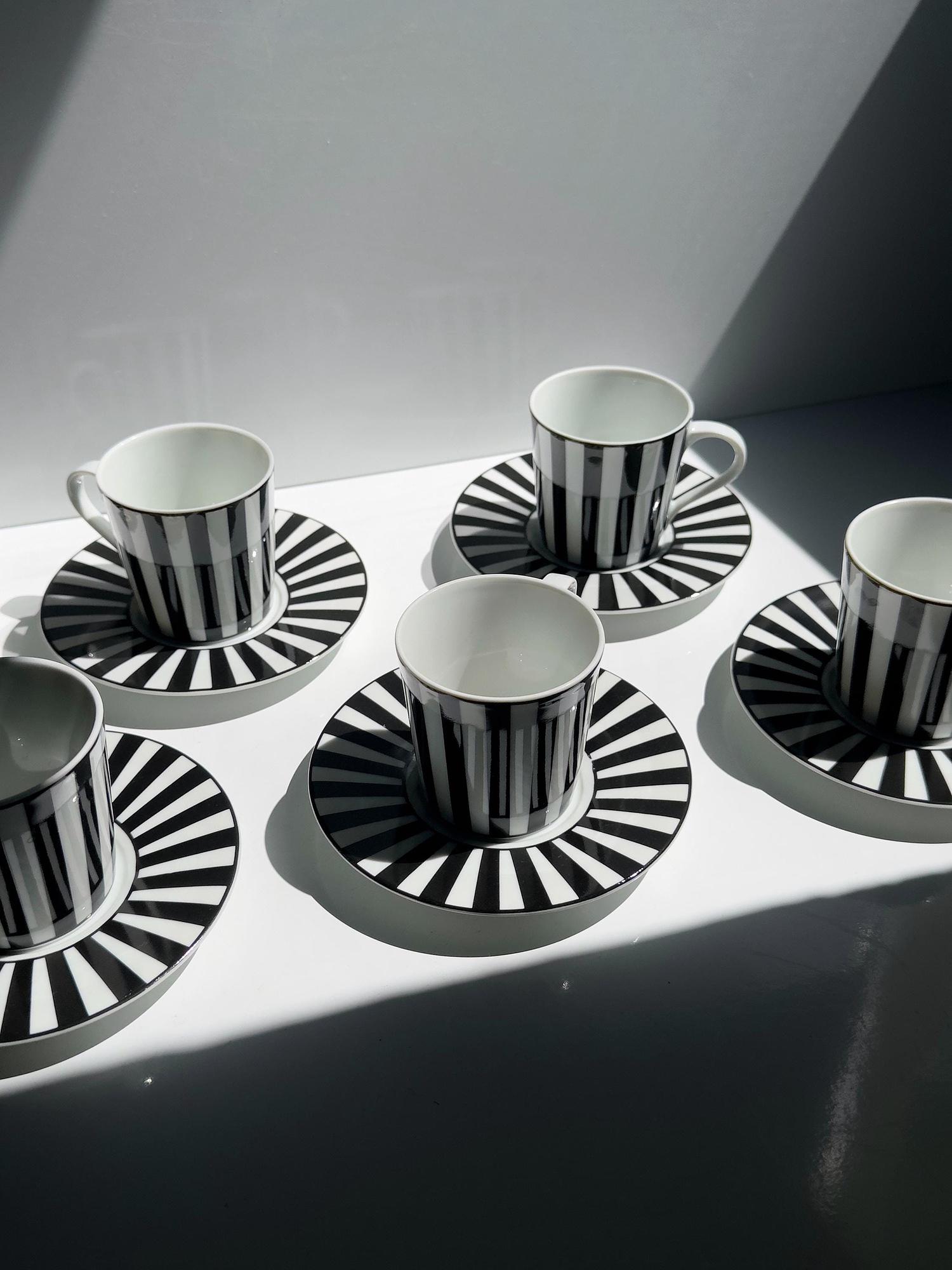 6 Vintage Mique „Chopin“ Espressotassen mit Untertassen 1