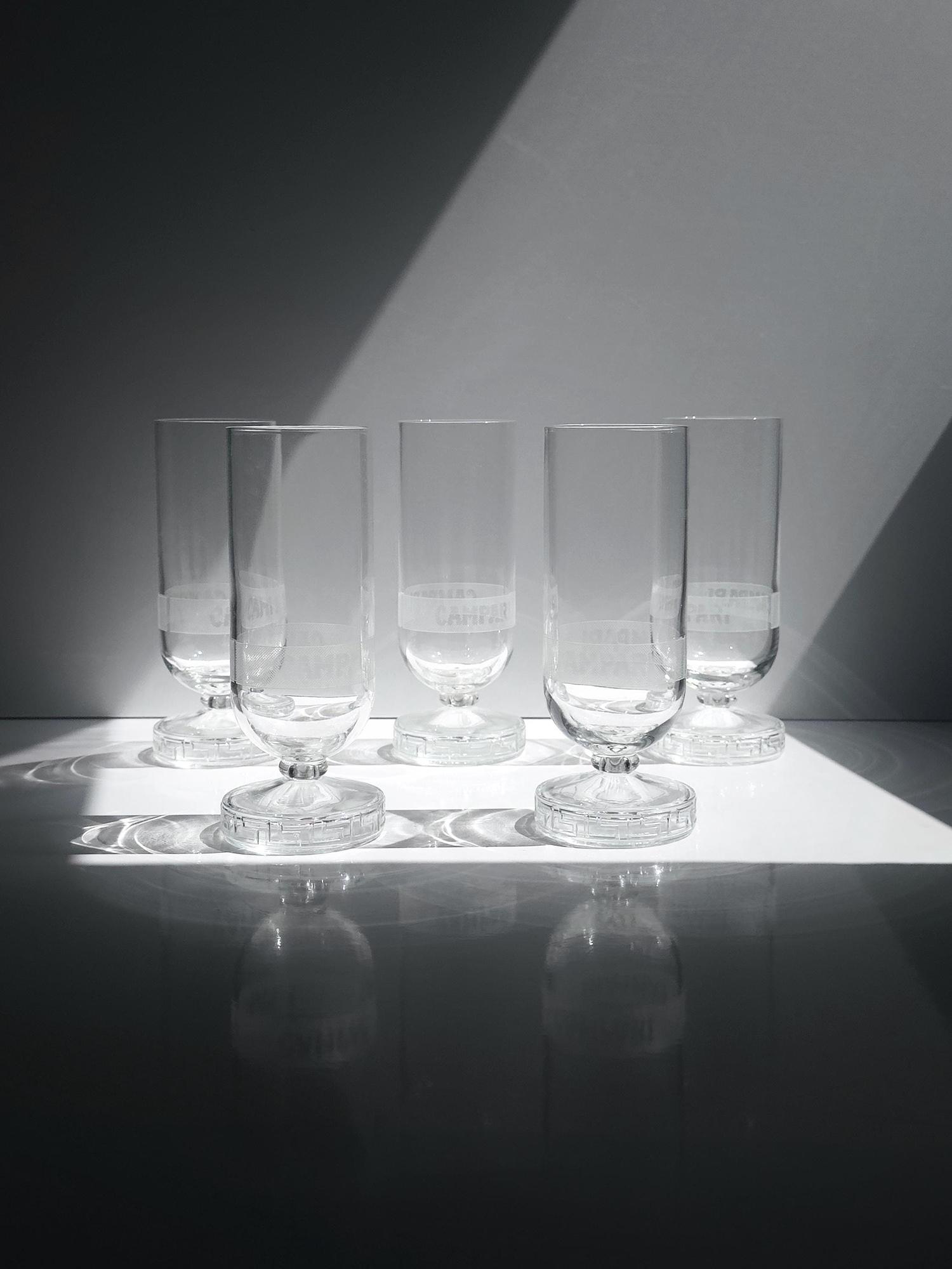 5 Campari „Greca“ Bittergläser von Matteo Thun für Alessi 3