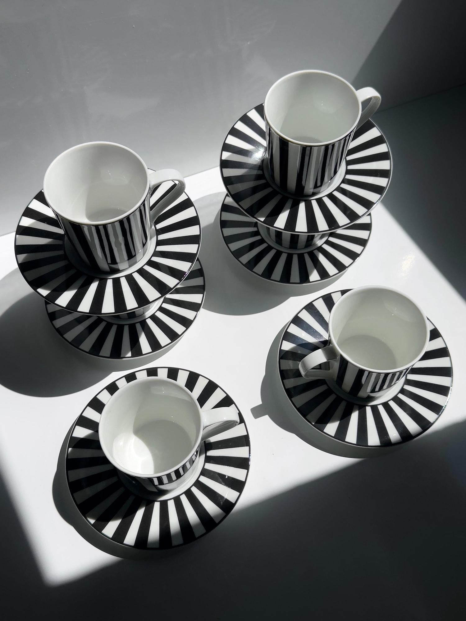 6 Vintage Mique „Chopin“ Espressotassen mit Untertassen 2