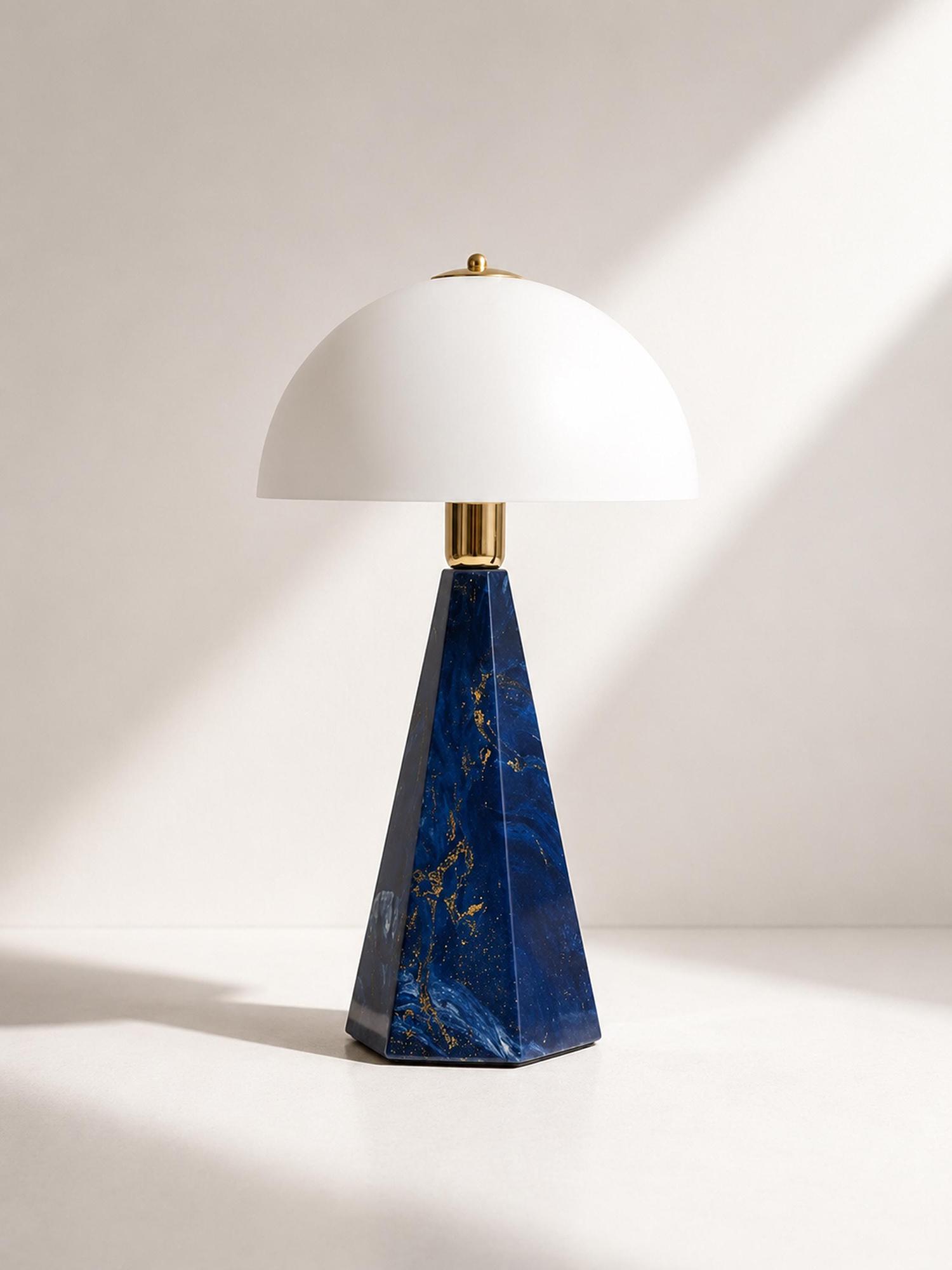 2er Set italienische Tischlampen „Prisma“ 2