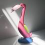 Vintage Flamingo Tischlampe in Pink 0