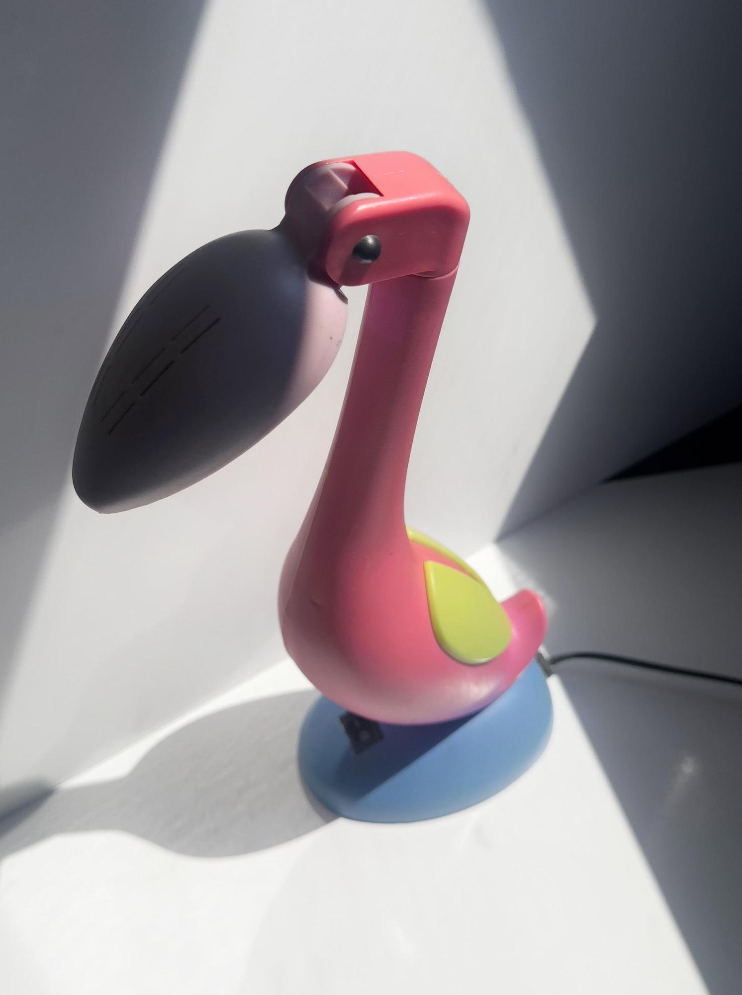 Vintage Flamingo Tischlampe in Pink 2
