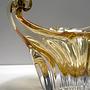 Vintage italienische Glasschale in Champagnergold, 1960er 2