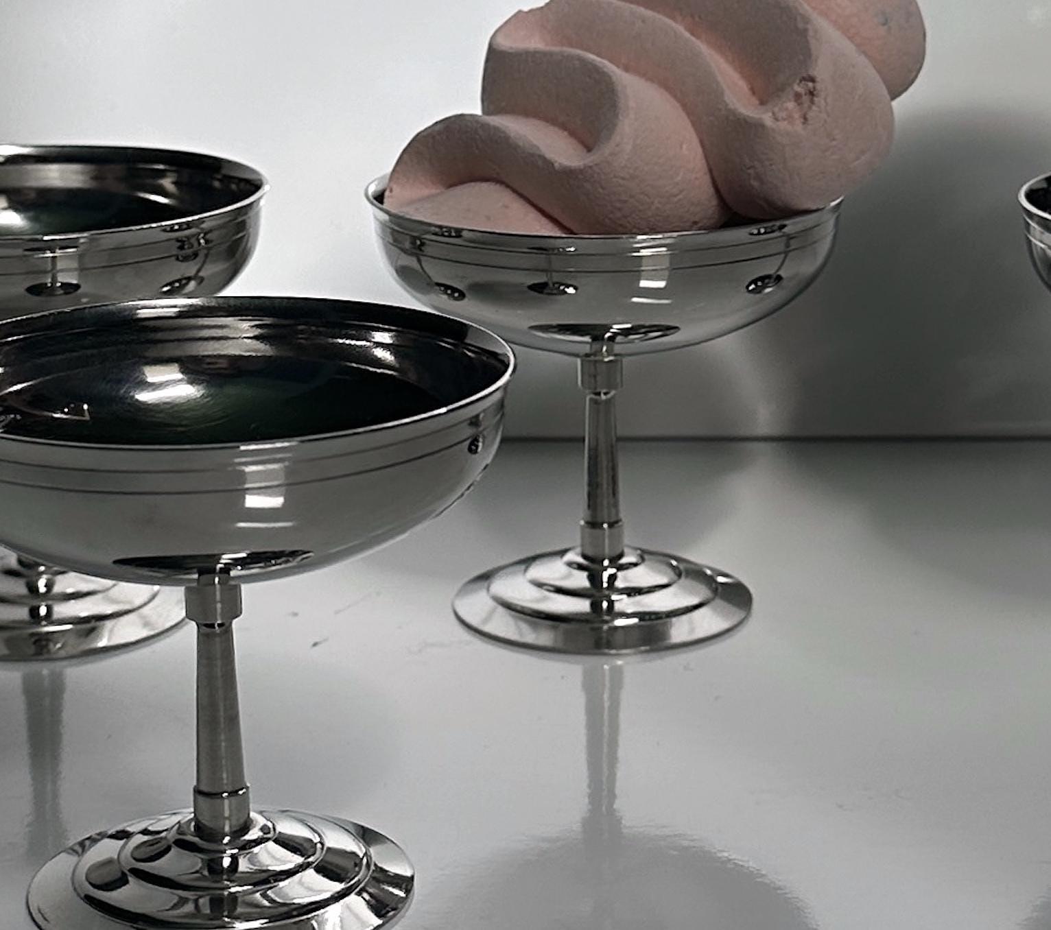 6 Guy Degrenne Dessertschalen aus Edelstahl 4