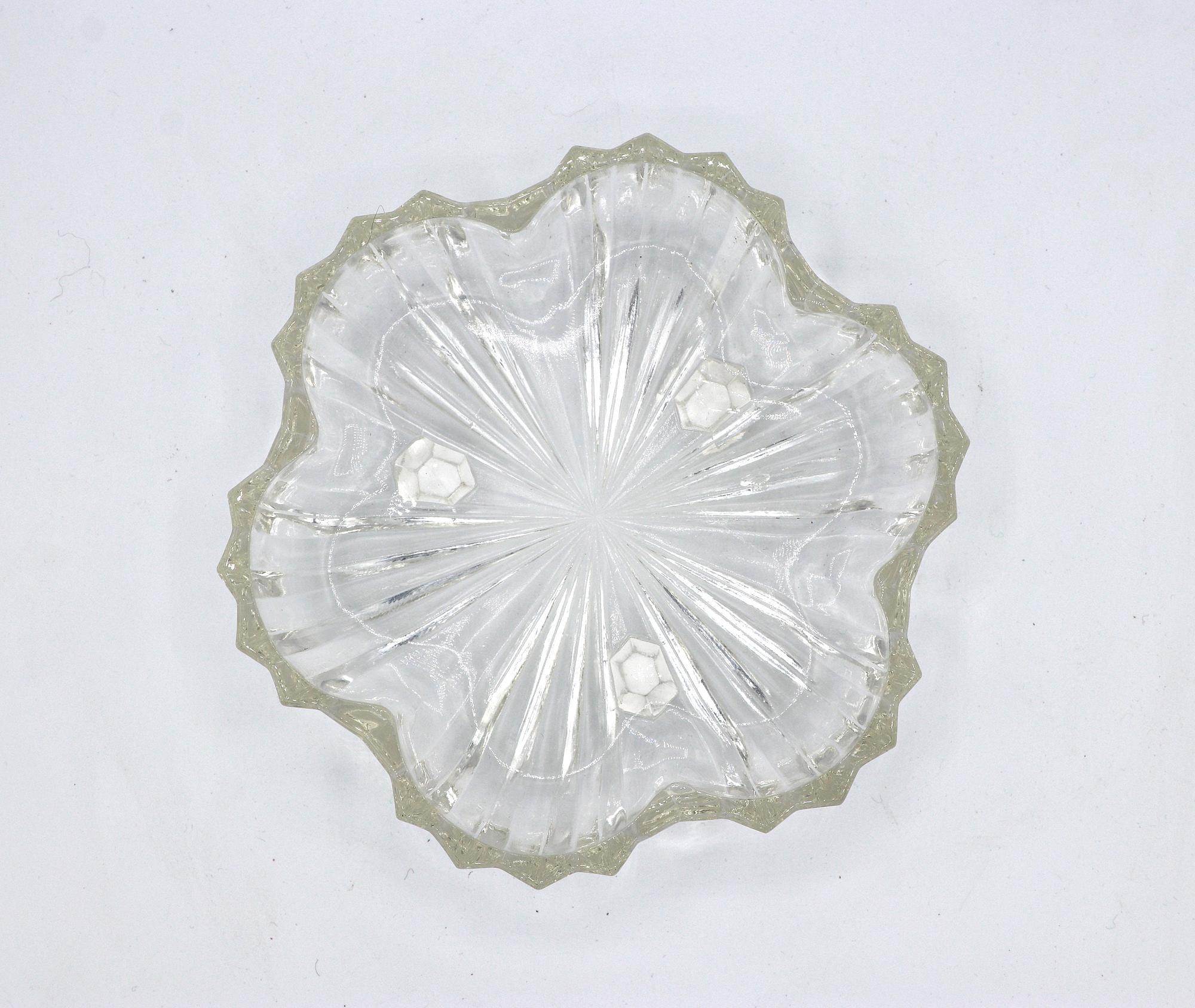 3 Vintage Glasschalen in Blütenform 1