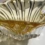 Vintage italienische Glasschale in Champagnergold, 1960er 4