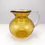 Vintage italienische Glas-Karaffe in Gelb 0