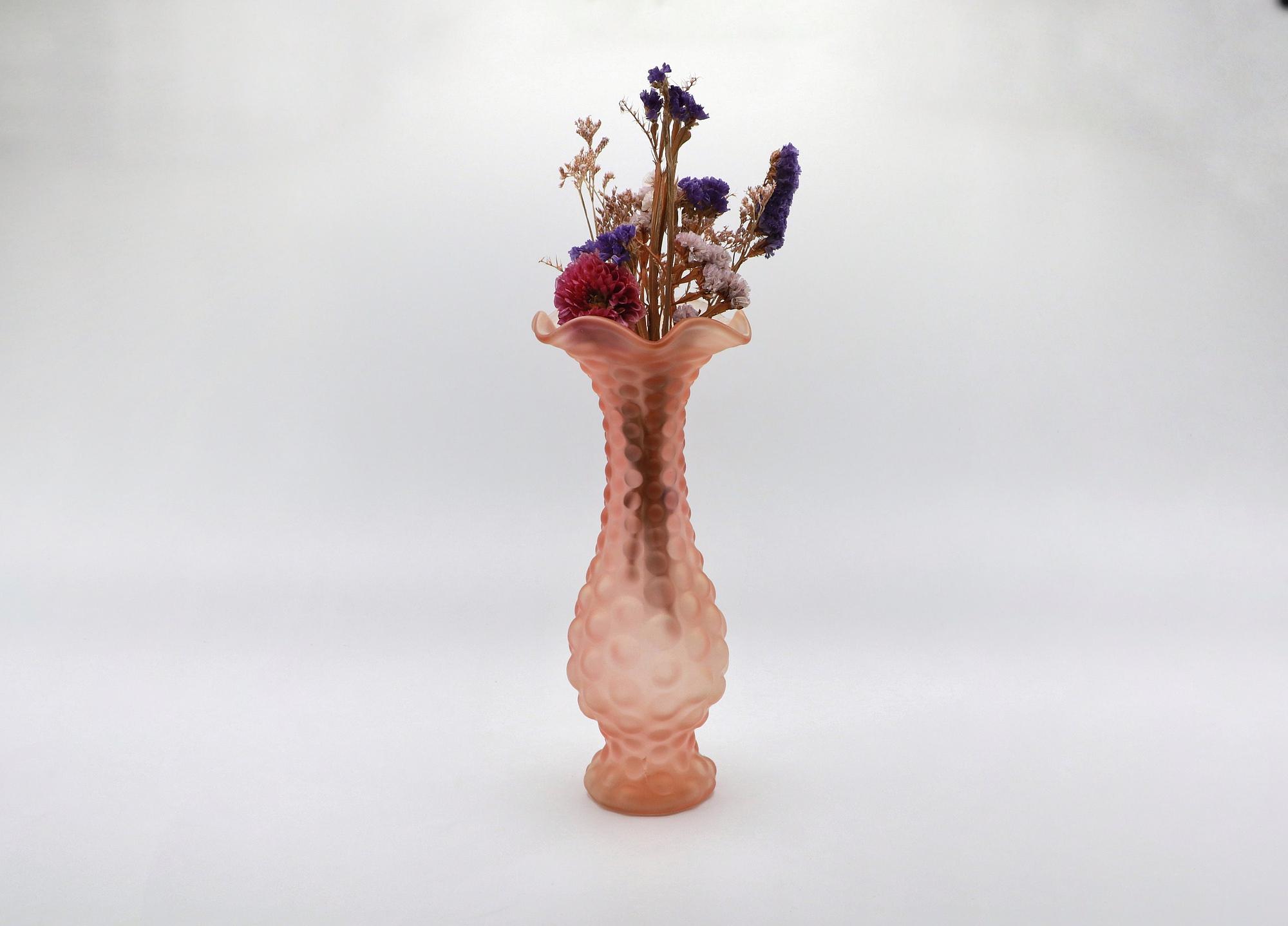 Vintage Rosalin Glasvase in Rosa 2