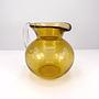 Vintage italienische Glas-Karaffe in Gelb 2
