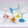 6 Vintage Champagnerschalen mit farbigen Stielen 3