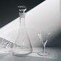 Vintage Dekanter mit 6 Likörgläsern aus Swirl-Glas, 1980er 0