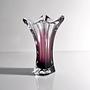Vintage Murano Glasvase in Aubergine und Klarglas 0