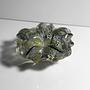Vintage Murano Glasschale mit Silberblatt-Dekor 0