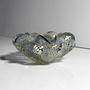 Vintage Murano Glasschale mit Silberblatt-Dekor 1