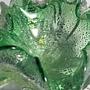 Vintage Murano Glasschale in Mintgrün mit Silberdekor 4
