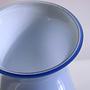Vintage Murano Opalglas Vase in Pastellblau, Italien 1970er 2