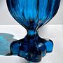 Viking Glass Epic Four Square Vase Modell 1475 in Blau 4