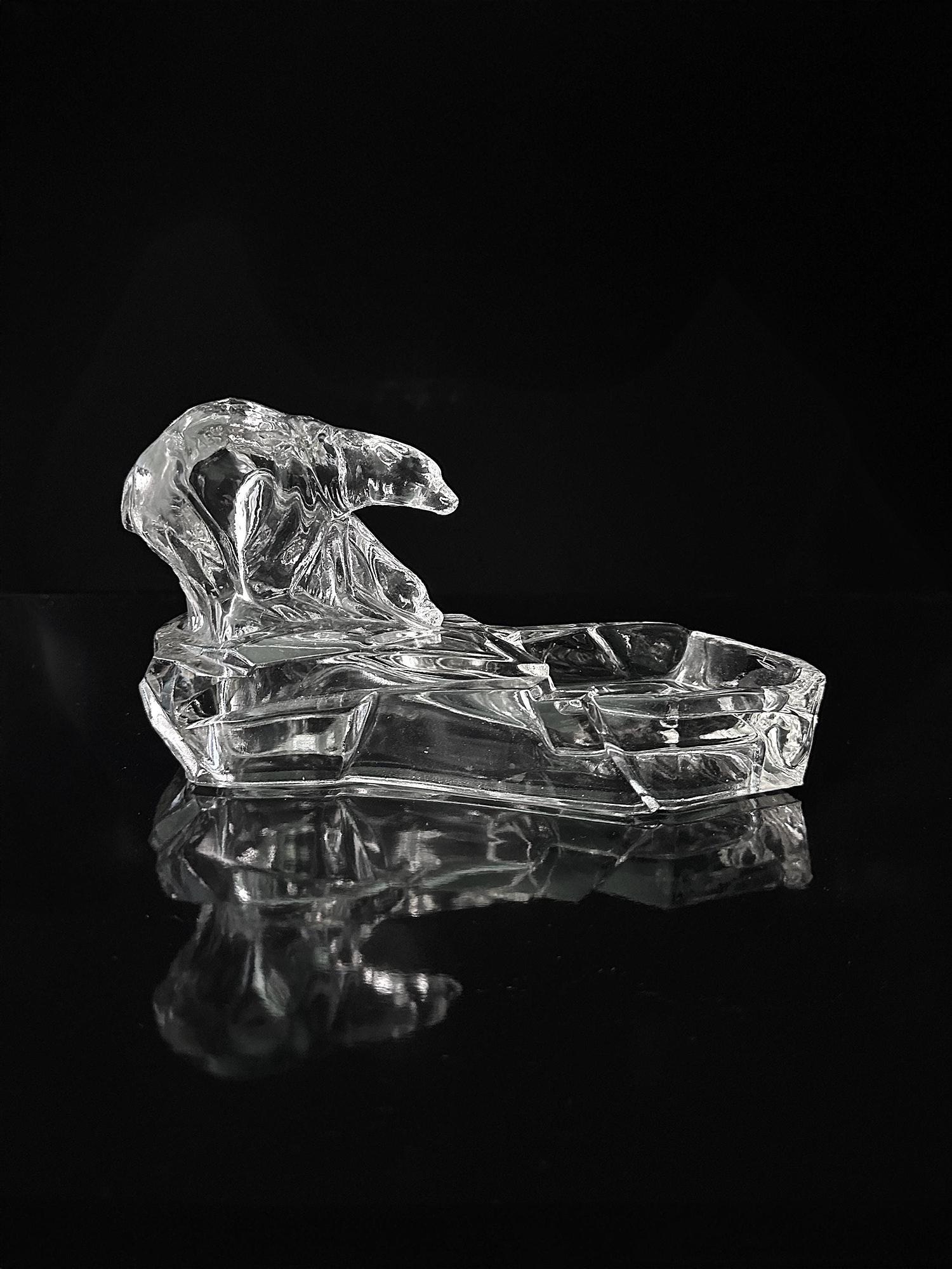 Karel Zentner für Libochovice Art-Deco Eisbären-Aschenbecher 0