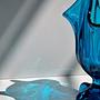 Viking Glass Epic Four Square Vase Modell 1475 in Blau 5
