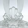 Vintage Glas Kerzenhalter mit Muscheldetail 1