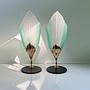 Paar Vintage Murano Glas Tischlampen 3