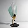 Paar Vintage Murano Glas Tischlampen 6