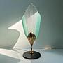 Paar Vintage Murano Glas Tischlampen 4