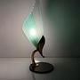 Paar Vintage Murano Glas Tischlampen 7