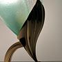 Paar Vintage Murano Glas Tischlampen 8