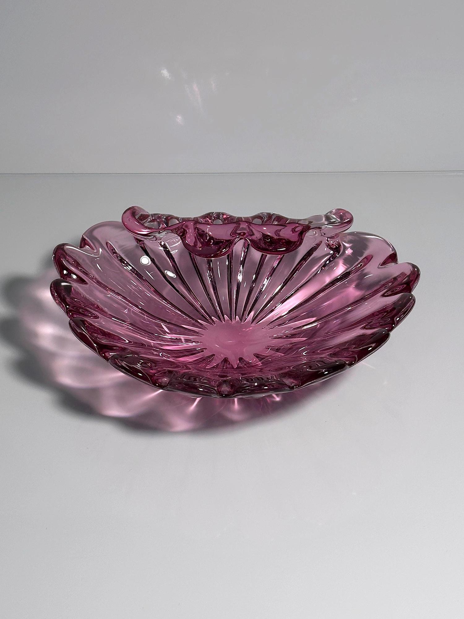 Formia Vetri Murano große Glasschale in Muschelform 2