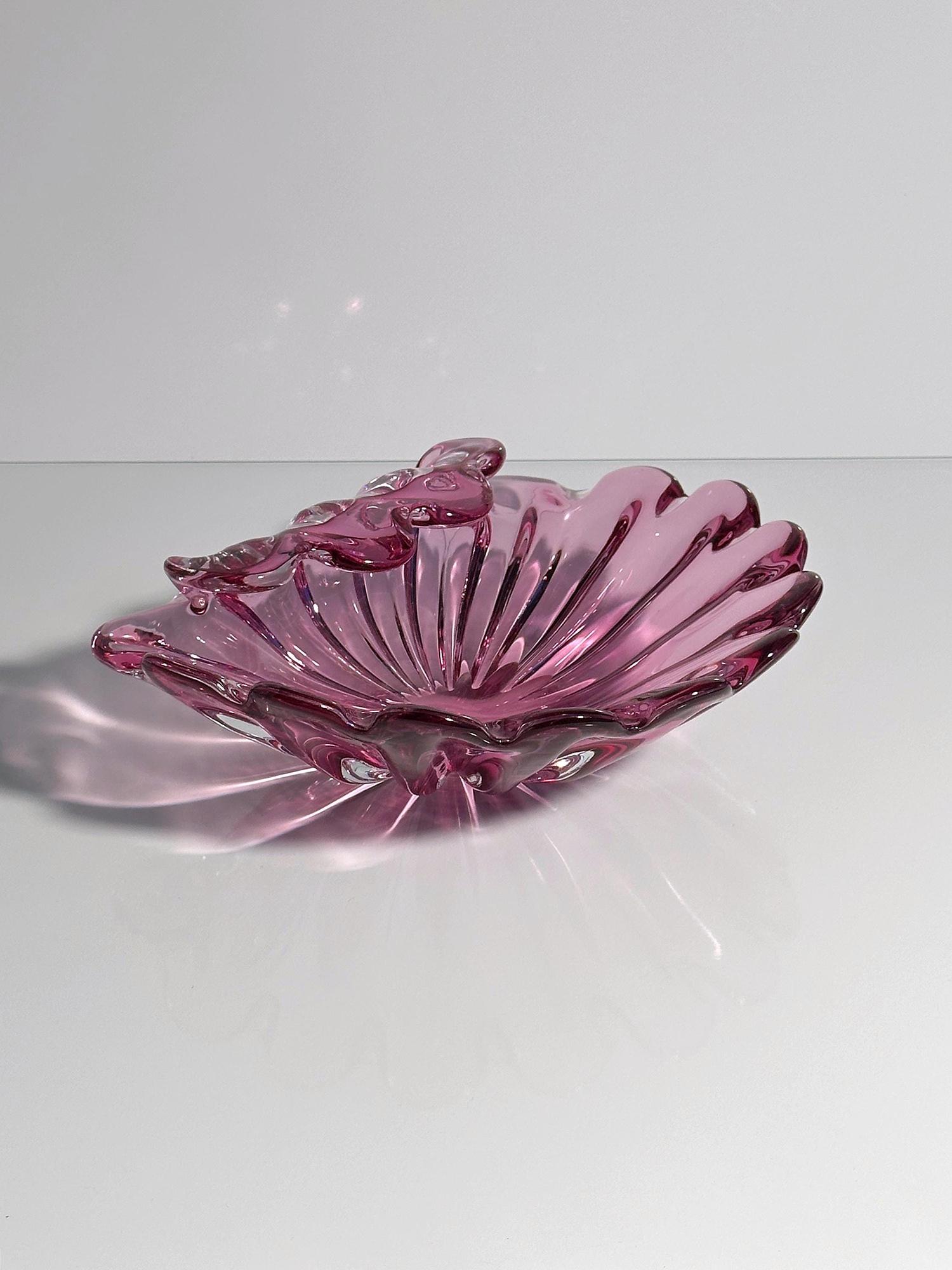 Formia Vetri Murano große Glasschale in Muschelform 6