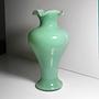 Vintage Murano Opalglas Vase in Jadegrün, Italien 1950er 2
