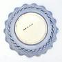 Vintage italienische Keramikschale mit blauem Blumendekor 3