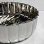 Vintage versilberte Schale mit Spiralrelief, Italien 1980er 3