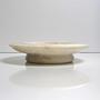 Vintage italienische Alabaster-Schale in Beige & Rosé 2
