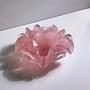 Vintage Murano Glasschale / Aschenbecher in Rosa und Weiß 0