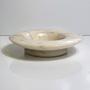 Vintage italienische Alabaster-Schale in Beige & Rosé 4