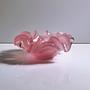 Vintage Murano Glasschale / Aschenbecher in Rosa und Weiß 4