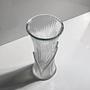 Vintage Glas Vase in Bambusoptik 2