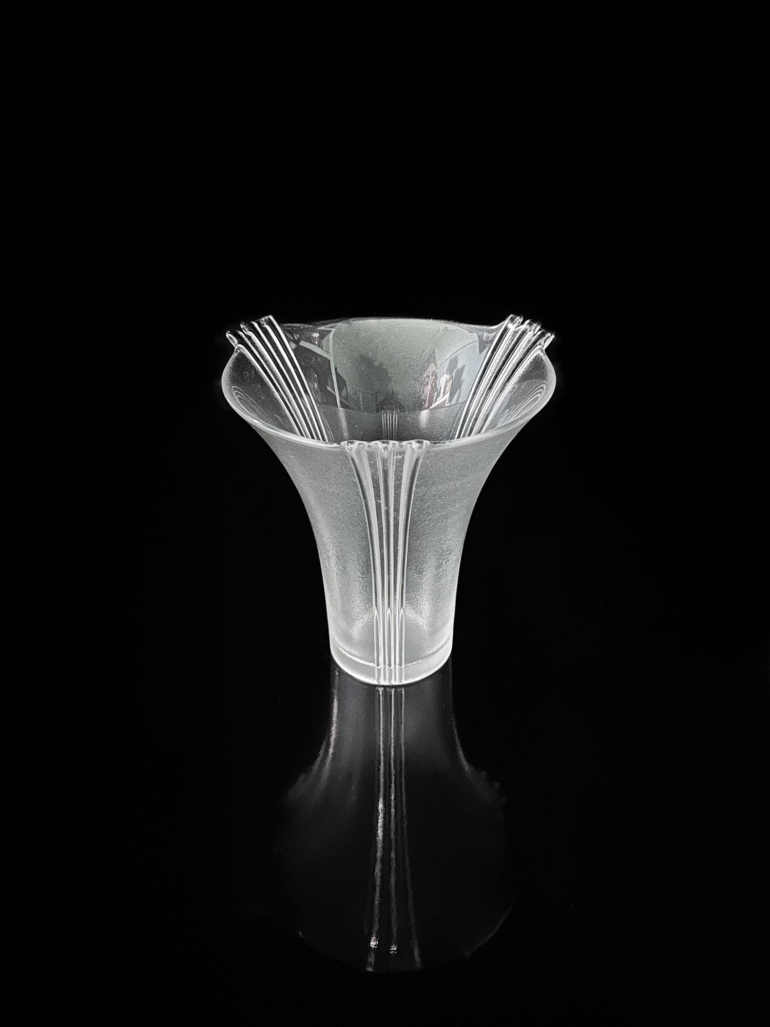 Vintage Bleikristall Vase aus Italien 2