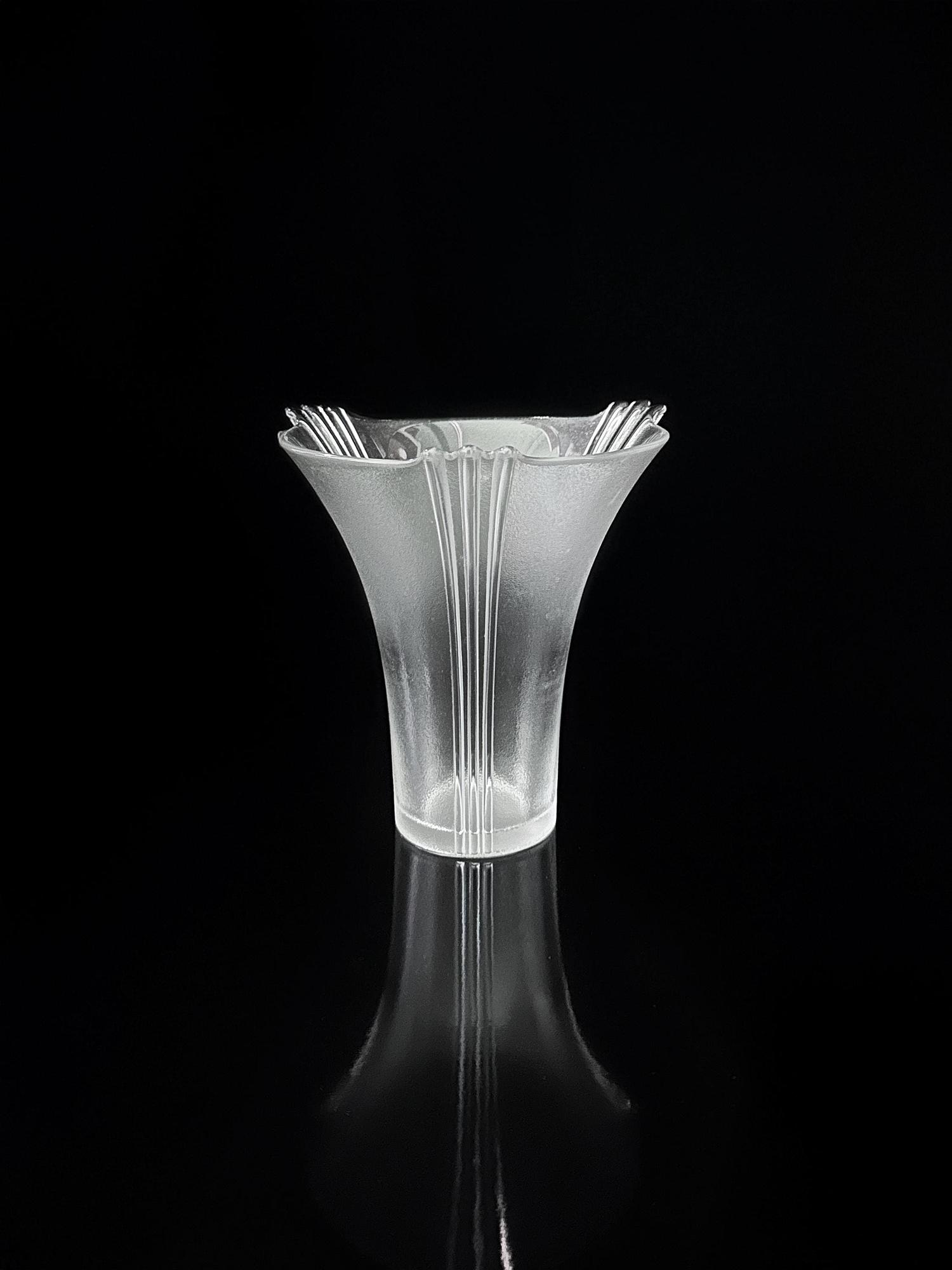 Vintage Bleikristall Vase aus Italien 0
